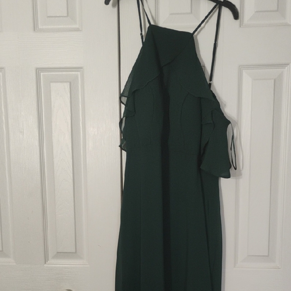 Birdy Grey Dark Green Backless Dress